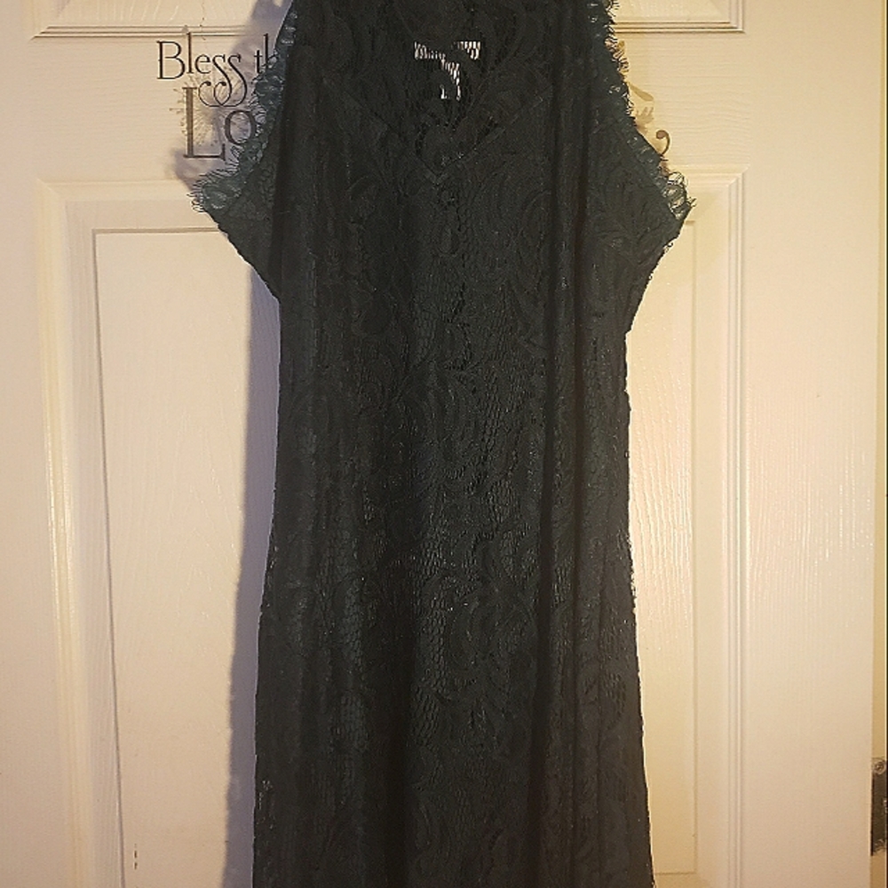Hunter green lacey dress